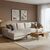 Γωνιακός καναπές δεξιά γωνία Luxury II pakoworld ύφασμα cream-mocha 290x235x95εκ |  Καναπέδες γωνιακοί στο espiti