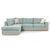 Γωνιακός καναπές δεξιά γωνία Boston pakoworld ύφασμα ciel-cream 280x225x90εκ |  Καναπέδες γωνιακοί στο espiti