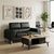 Καναπές Shea pakoworld 2θέσιος pu μαύρο-inox 158x80x87εκ |  Καναπέδες γραφείου στο espiti