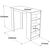 Τραπέζι μπαρ Riff pakoworld λευκό-oak 120x51.5x101.5εκ |  Τραπέζια στο espiti