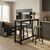 Σετ τραπέζι μπαρ Marle pakoworld 3τμχ sonoma-μαύρο πόδι 120x40x100εκ |  Τραπέζια στο espiti