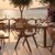 Πολυθρόνα Winslow pakoworld ξύλο rubberwood ανοικτό καρυδί-pvc rattan φυσικό-ύφασμα γκρι |  Πολυθρόνες τραπεζαρίας στο espiti