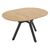 Tραπέζι Frances pakoworld επεκτεινόμενο MDF sonoma-μαύρο 100-140x100x75εκ |  Τραπέζια στο espiti