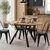 Tραπέζι Frances pakoworld επεκτεινόμενο MDF sonoma-μαύρο 100-140x100x75εκ |  Τραπέζια στο espiti