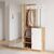 Έπιπλο εισόδου Doorse pakoworld μελαμίνης λευκό-oak 147.5x35x180εκ |  Βιτρίνες - Έπιπλα εισόδου στο espiti