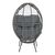 Πολυθρόνα Nestie pakoworld wicker rattan γκρι-μεταλλικό γκρι πόδι-γκρι μαξιλάρι 102x80x155εκ |  Κούνιες στο espiti