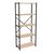 Βιβλιοθήκη Draizy pakoworld oak μελαμίνης-μαύρο μέταλλο 63x30x150εκ |  Βιβλιοθήκες στο espiti