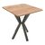 Τραπέζι Prestone pakoworld oak μελαμίνης-μαύρο μέταλλο 70x70x75εκ |  Τραπέζια στο espiti