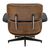Πολυθρόνα-υποπόδιο relax Jenna pakoworld μαύρο pu- plywood καρυδί 82x92x82εκ |  Πολυθρόνες σαλονιού στο espiti