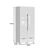 Ντουλάπα δίφυλλη Afina pakoworld mdf σε λευκή glossy απόχρωση 100x57x213εκ |  Ντουλάπες ρούχων στο espiti