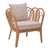 Πολυθρόνα Tania pakoworld φυσικό rattan-λευκό μαξιλάρι 76x76x76εκ |  Πολυθρόνες τραπεζαρίας στο espiti