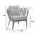 Πολυθρόνα Tania pakoworld φυσικό rattan-λευκό μαξιλάρι 76x76x76εκ |  Πολυθρόνες τραπεζαρίας στο espiti
