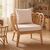 Πολυθρόνα Tania pakoworld φυσικό rattan-λευκό μαξιλάρι 76x76x76εκ |  Πολυθρόνες τραπεζαρίας στο espiti