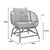 Πολυθρόνα Caxen pakoworld φυσικό rattan-λευκό μαξιλάρι 72x63x75εκ |  Πολυθρόνες τραπεζαρίας στο espiti