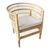 Πολυθρόνα Necorian paakoworld teak ξύλο με pe rattan σε φυσική απόχρωση και λευκό μαξιλάρι 80x70x87εκ |  Πολυθρόνες τραπεζαρίας στο espiti