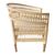 Πολυθρόνα Necorian paakoworld teak ξύλο με pe rattan σε φυσική απόχρωση και λευκό μαξιλάρι 80x70x87εκ |  Πολυθρόνες τραπεζαρίας στο espiti
