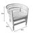 Πολυθρόνα Necorian paakoworld teak ξύλο με pe rattan σε φυσική απόχρωση και λευκό μαξιλάρι 80x70x87εκ |  Πολυθρόνες τραπεζαρίας στο espiti