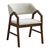 Πολυθρόνα Livia pakoworld rubberwood σε καρυδί-εκρού απόχρωση 47.5x54.5x78εκ |  Πολυθρόνες τραπεζαρίας στο espiti