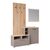 Έπιπλο εισόδου Ebro pakoworld σε oak-cappuccino απόχρωση 150.3x41.2x204.7εκ |  Βιτρίνες - Έπιπλα εισόδου στο espiti