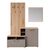 Έπιπλο εισόδου Ebro pakoworld σε oak-cappuccino απόχρωση 150.3x41.2x204.7εκ |  Βιτρίνες - Έπιπλα εισόδου στο espiti