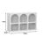 Μπουφές Emersi pakoworld με ράφια mdf σε λευκή απόχρωση 120x35x76εκ |  Μπουφέδες στο espiti