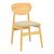 Καρέκλα Cardith pakoworld rubberwood-plywood σε φυσική απόχρωση-pu μπεζ 48x51x78εκ |  Καρέκλες στο espiti