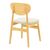 Καρέκλα Cardith pakoworld rubberwood-plywood σε φυσική απόχρωση-ύφασμα γκρι-μπεζ 48x51x78εκ |  Καρέκλες στο espiti
