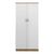 Ντουλάπα δίφυλλη Athos pakoworld σε sonoma-λευκή απόχρωση 80x42x180εκ |  Ντουλάπες ρούχων στο espiti