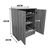 Παπουτσοθήκη-ντουλάπι Souken pakoworld 6 ζευγών σε sonoma-ανθρακί απόχρωση 60x40x80εκ |  Παπουτσοθήκες στο espiti