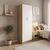 Ντουλάπα δίφυλλη Athos pakoworld σε sonoma-λευκή απόχρωση 60x42x180εκ |  Ντουλάπες ρούχων στο espiti