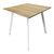 Τραπέζι Squaro pakoworld sonoma mdf με λευκά μεταλλικά πόδια 80x80x75εκ |  Τραπέζια στο espiti