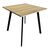 Τραπέζι Squaro pakoworld sonoma mdf με μαύρα μεταλλικά πόδια 80x80x75εκ |  Τραπέζια στο espiti