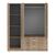 Ντουλάπα τρίφυλλη Royal pakoworld με συρτάρια sonoma 150x58x177εκ |  Ντουλάπες ρούχων στο espiti