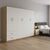 Ντουλάπα εξάφυλλη Athos I pakoworld sonoma-λευκό 240x42x180εκ |  Ντουλάπες ρούχων στο espiti