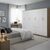 Ντουλάπα οχτάφυλλη Athos pakoworld sonoma-λευκή 241x42x181εκ |  Ντουλάπες ρούχων στο espiti