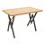Τραπέζι Vertex pakoworld oak με μαύρα μεταλλικά πόδια 110x70x72εκ |  Τραπέζια στο espiti