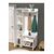 Stewehome Ντουλάπα από Συνθετικό ξύλο Λευκό 90x180x180 cm 159326 |  Καλόγεροι -Κρεμάστρες στο espiti