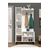 Stewehome Ντουλάπα από Συνθετικό ξύλο Λευκό 90x180x180 cm 159326 |  Καλόγεροι -Κρεμάστρες στο espiti