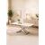 Stewehome Επεκτεινόμενο τραπέζι 80x130 από MDF Λευκή όψη μαρμάρου 80x130 cm 90767124 |  Τραπέζια στο espiti