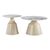 Τραπέζια σαλονιού Sculpt pakoworld σετ 2τεμ μέταλλο cappuccino- sintered stone λευκό μαρμάρου |  Τραπεζάκια σαλονιού στο espiti
