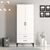 Stewehome Ντουλάπα με δύο πόρτες (T) Lidya / Λευκό 80x47x201 cm 324340 |  Ντουλάπες ρούχων στο espiti