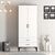 Stewehome Ντουλάπα με δύο πόρτες (T) Lidya / Λευκό 80x47x201 cm 324340 |  Ντουλάπες ρούχων στο espiti