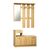 Έπιπλο εισόδου Jentia pakoworld  με καθρέπτη sonoma MDF 100x24x186εκ |  Βιτρίνες - Έπιπλα εισόδου στο espiti