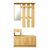Έπιπλο εισόδου Jentia pakoworld  με καθρέπτη sonoma MDF 100x24x186εκ |  Βιτρίνες - Έπιπλα εισόδου στο espiti
