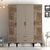 Stewehome Ντουλάπα με τέσσερις πόρτες (PTP) 160x47x201 cm 420723 |  Ντουλάπες ρούχων στο espiti