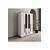 Stewehome Ντουλάπα με 4 πόρτες και καθρέφτη από MDF για υπνοδωμάτιο 140x52x52 cm 50537664 |  Ντουλάπες ρούχων στο espiti
