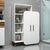 Stewehome Ντουλάπι πολλαπλών χρήσεων Λευκό 90x32x132 cm 487577 |  Βιβλιοθήκες στο espiti