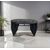 Stewehome Μεταλλικό Πουφ με Επικάλυψη Μαύρο Ασημί 80cm x 80x45x45 cm 286839 |  Βιτρίνες - Έπιπλα εισόδου στο espiti