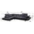 ΚΑΝΑΠΕΣ ΓΩΝΙΑ GORO ΑΡΙΣΤΕΡΗ HM3084.02L ΑΠΟ ΜΑΥΡΟ PU  265x196x85Υεκ |  Καναπέδες γωνιακοί στο espiti