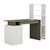 ΓΡΑΦΕΙΟ ΜΕ ΒΙΒΛΙΟΘΗΚΗ ROCHELL ΜΕΛΑΜΙΝΗ OLIVE GREY ΛΕΥΚΟ 146,3x55x128,8Υεκ.HM8886.11 |  Γραφεία στο espiti